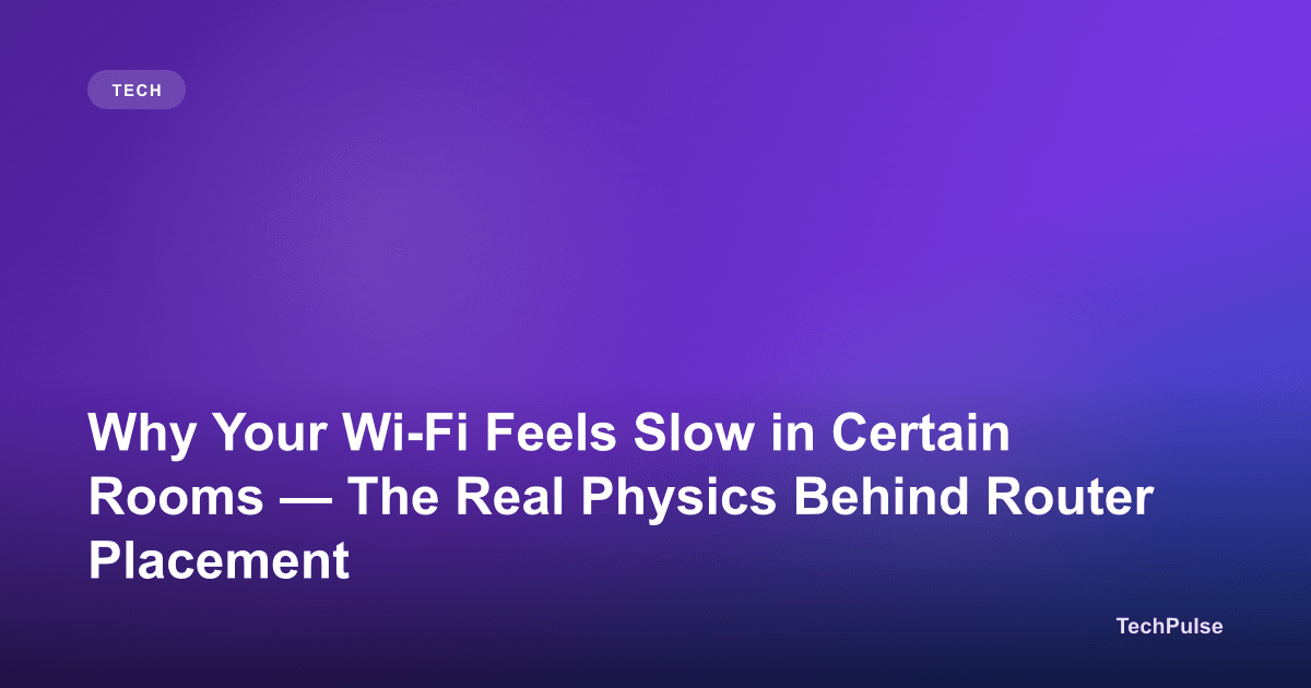 Why Your Wi-Fi Feels Slow in Certain Rooms — The Real Physics Behind Router Placement