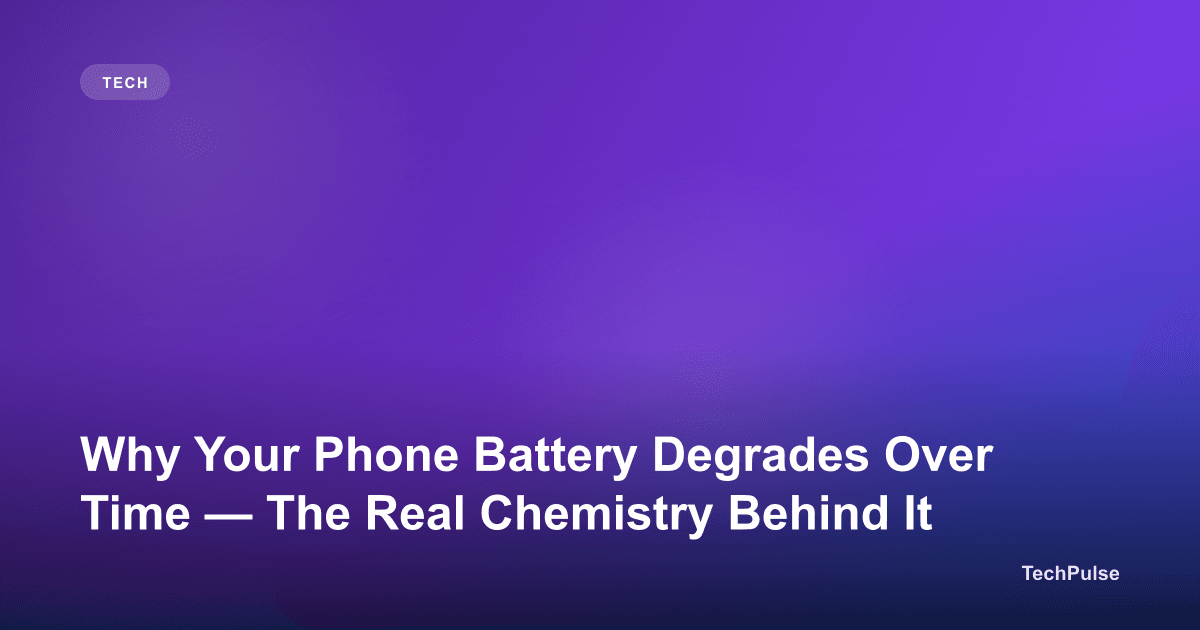 Why Your Phone Battery Degrades Over Time — The Real Chemistry Behind It