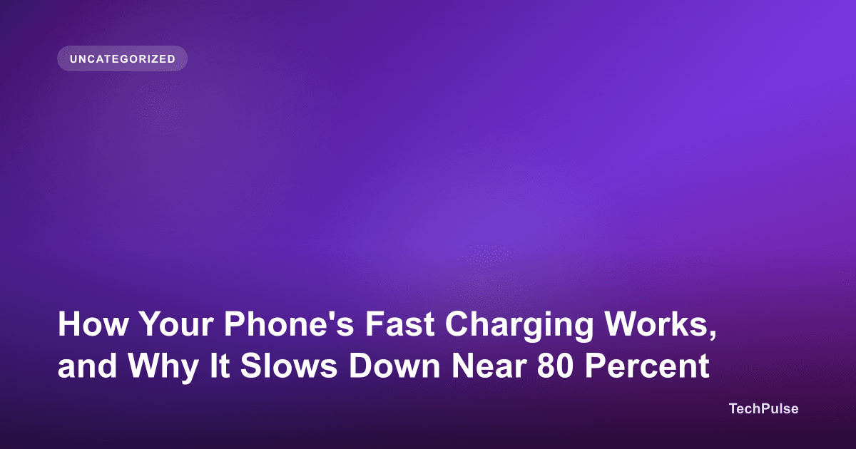 How Your Phone's Fast Charging Works, and Why It Slows Down Near 80 Percent